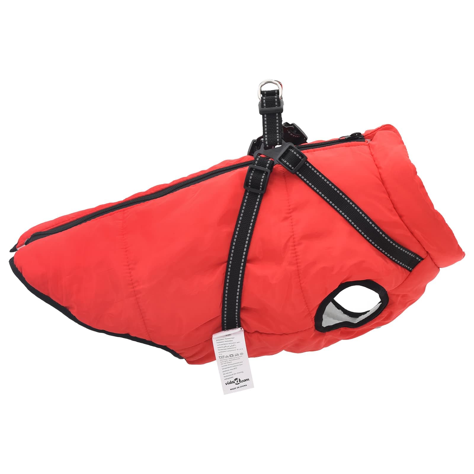 Cappotto per Cani Rosso L44 Pile e Poliestere — miniatura 4 di 10