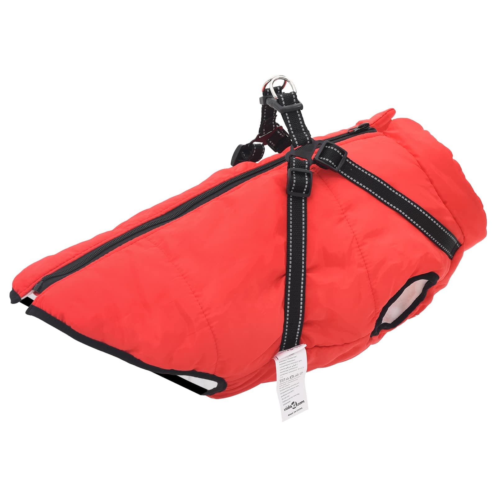 Cappotto per Cani Rosso L48 Pile e Poliestere — miniatura 1 di 10