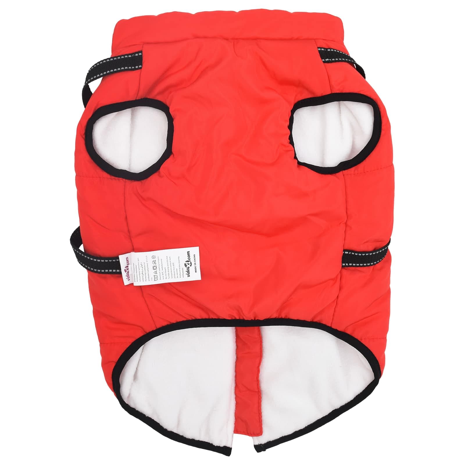 Cappotto per Cani Rosso L52 Pile e Poliestere — miniatura 5 di 10