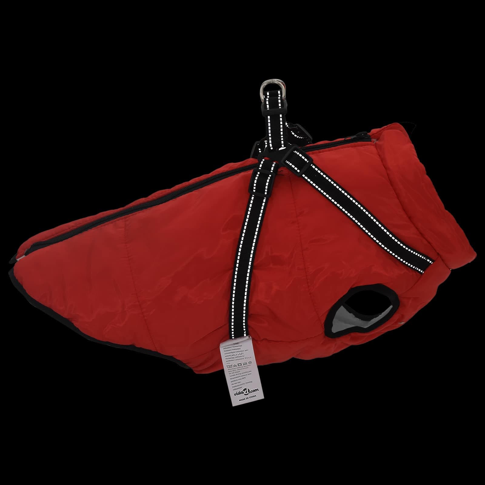 Cappotto per Cani Rosso L52 Pile e Poliestere — miniatura 9 di 10