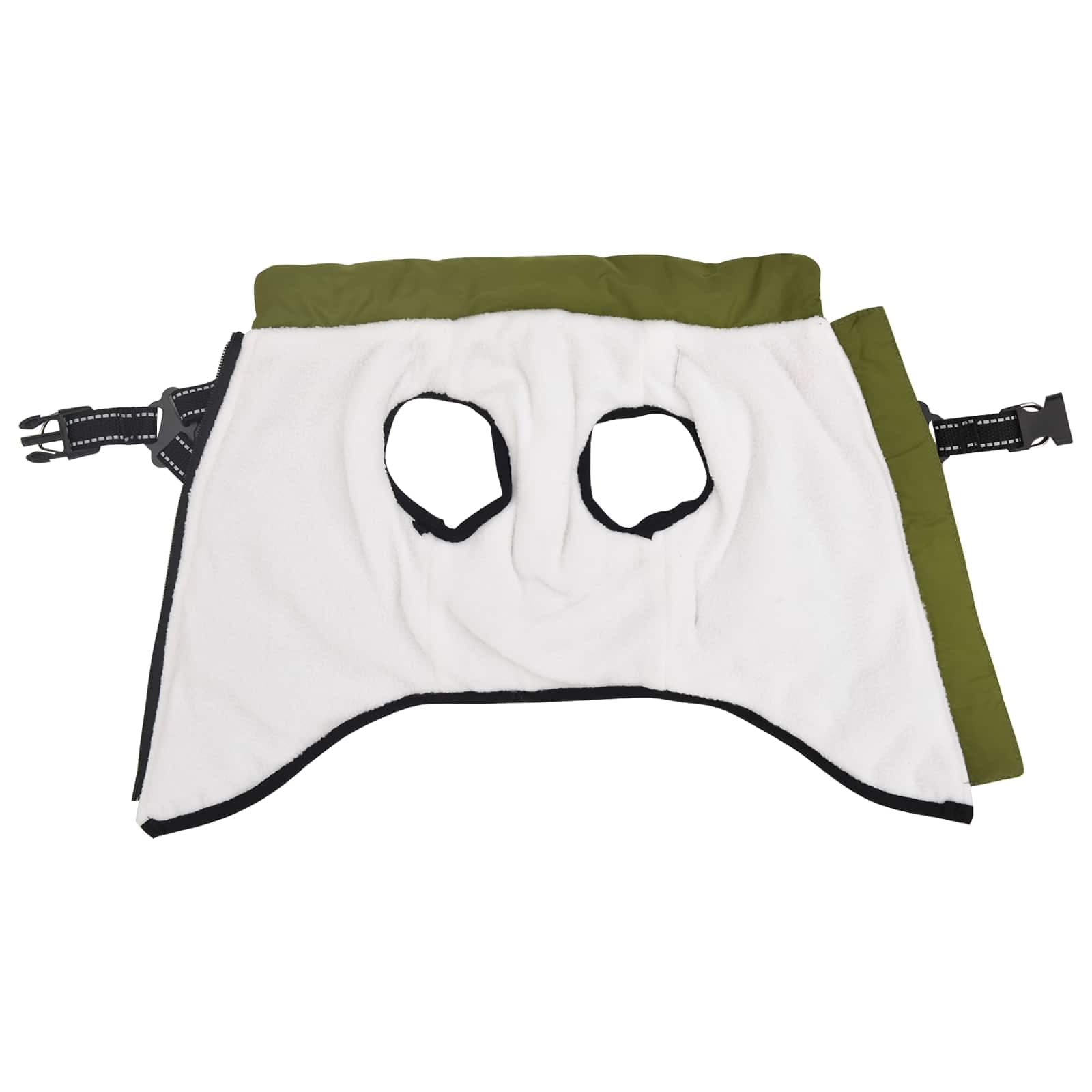 Cappotto per Cani Verde militare L32 Pile e Poliestere — miniatura 3 di 10