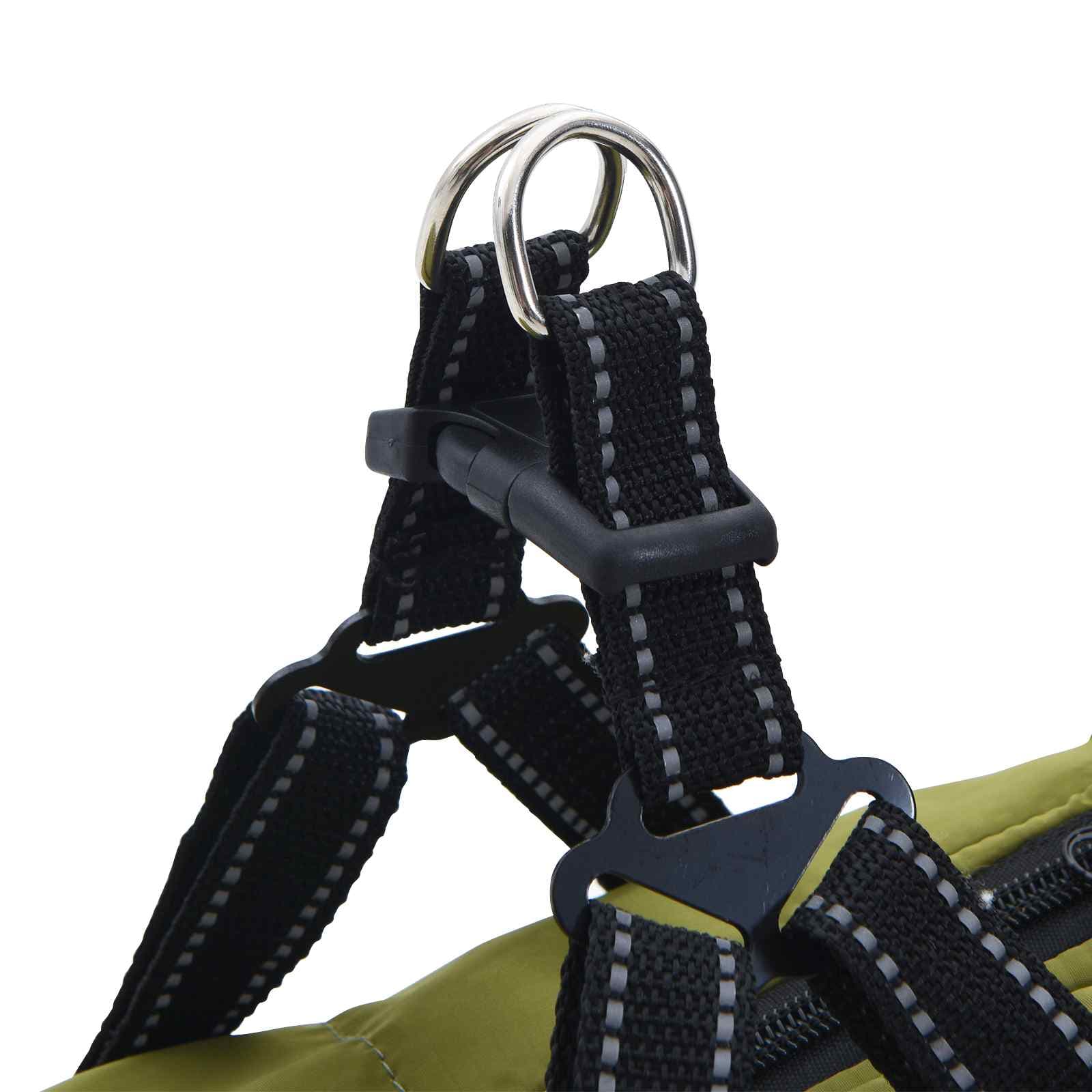 Cappotto per Cani Verde militare L48 Pile e Poliestere — miniatura 8 di 10
