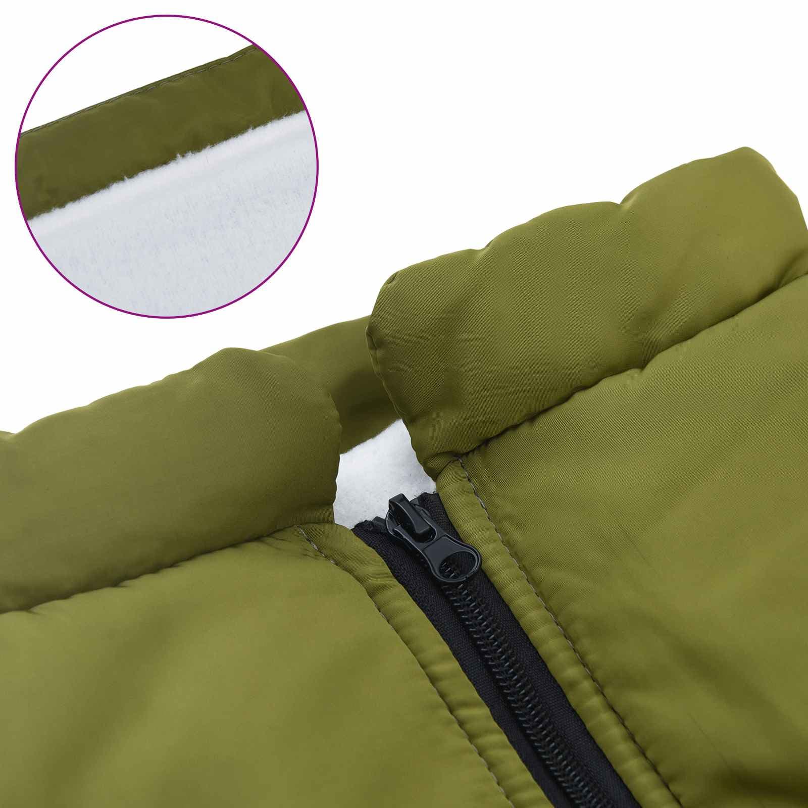 Cappotto per Cani Verde militare L52 Pile e Poliestere — miniatura 7 di 10