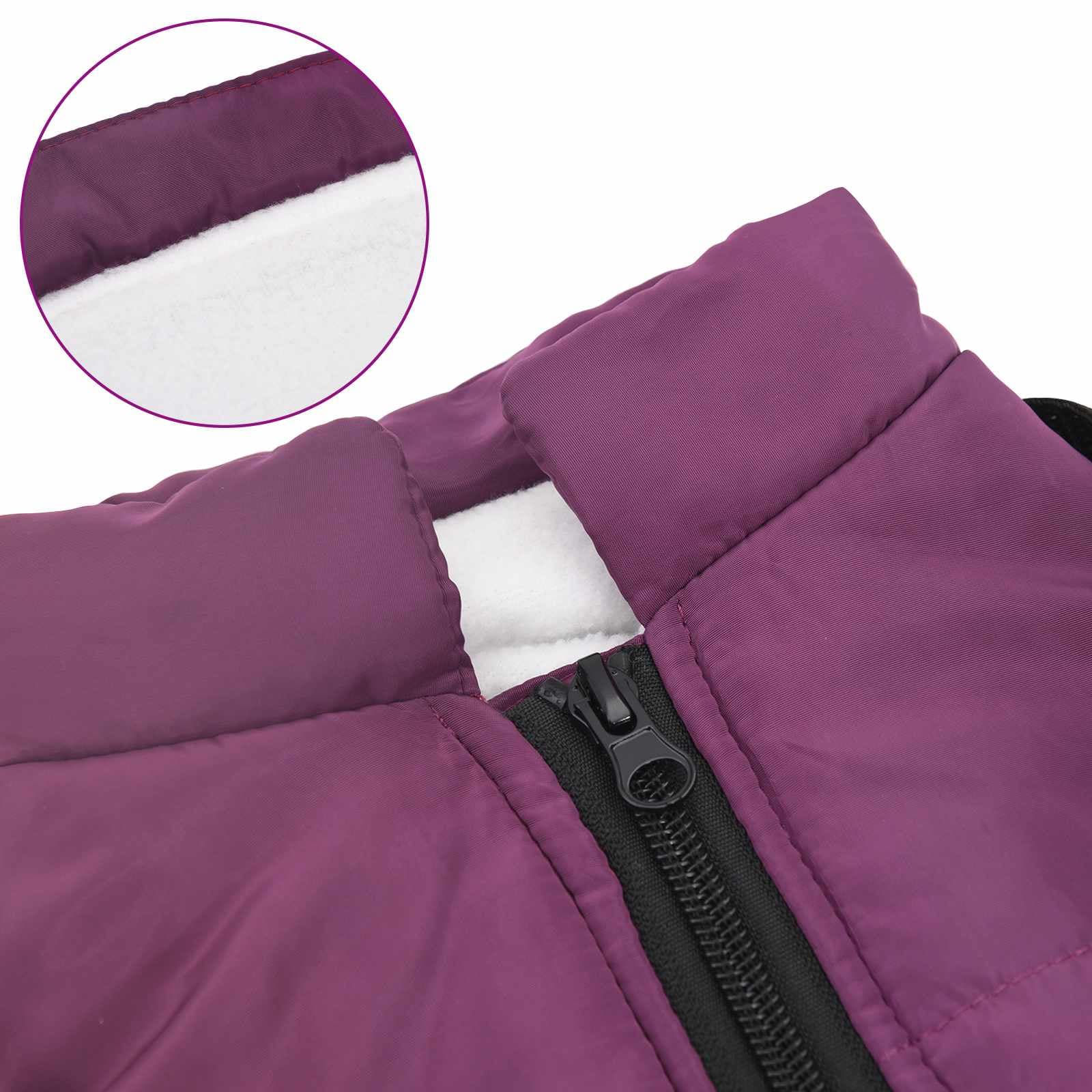 Cappotto per Cani Viola L24 Pile e Poliestere — miniatura 7 di 10
