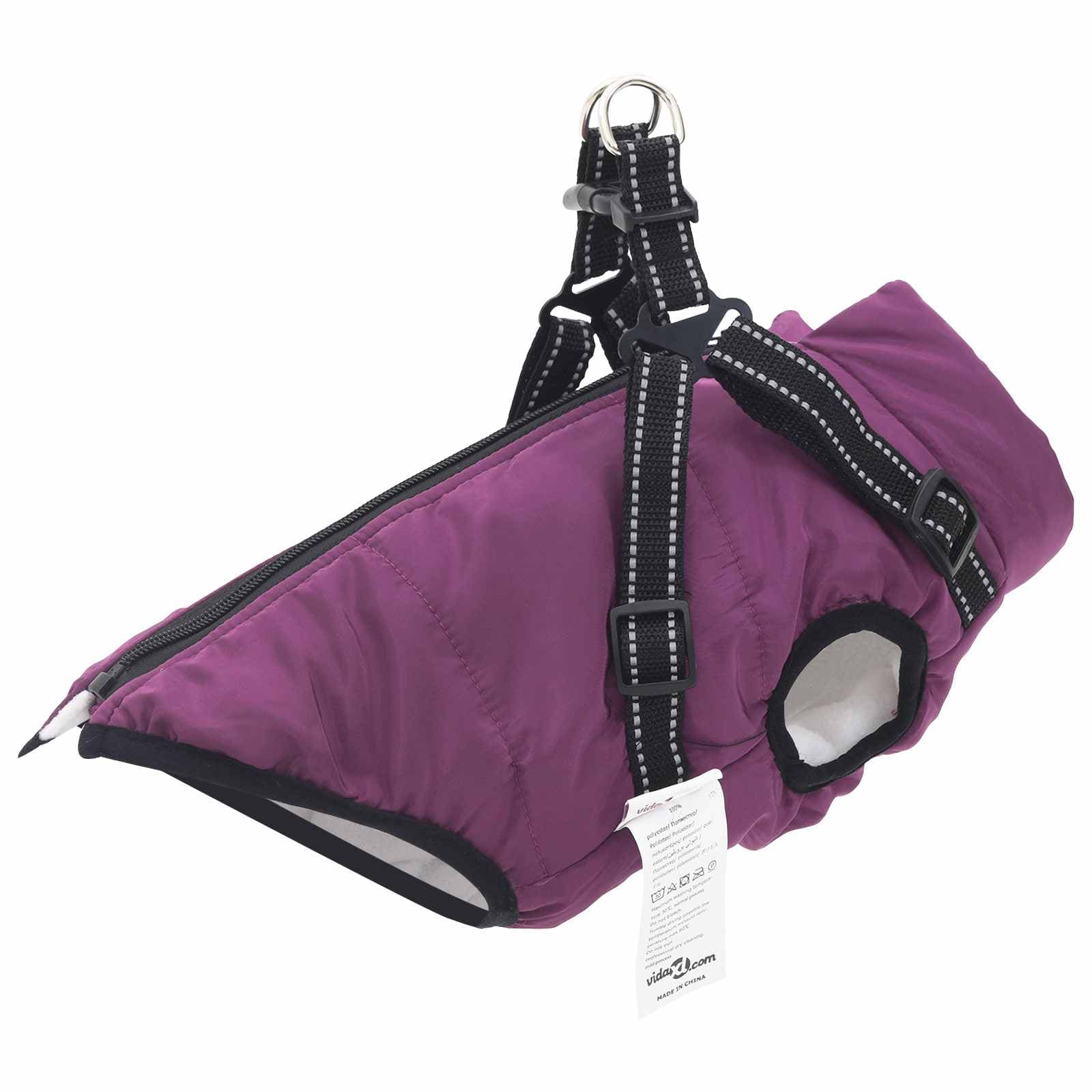 Cappotto per Cani Viola L28 Pile e Poliestere — miniatura 1 di 10