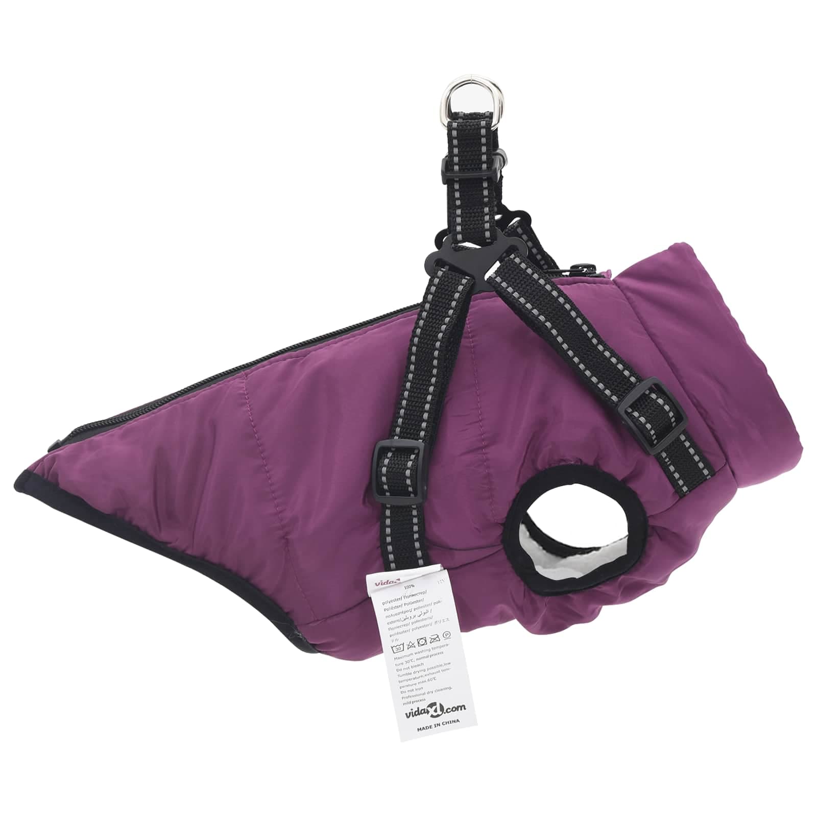 Cappotto per Cani Viola L28 Pile e Poliestere — miniatura 4 di 10