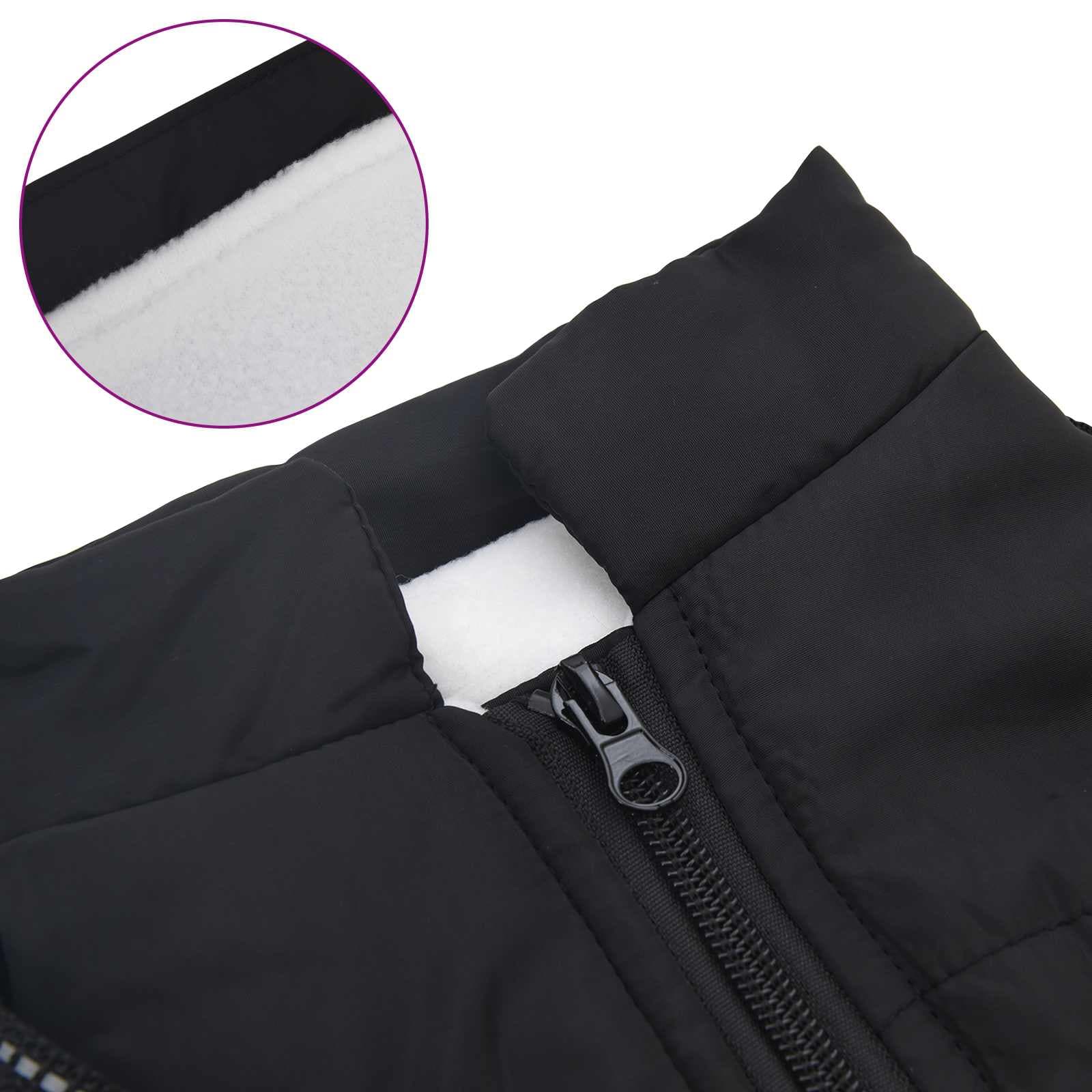 Cappotto per Cani Nero L32 Pile e Poliestere — miniatura 7 di 10