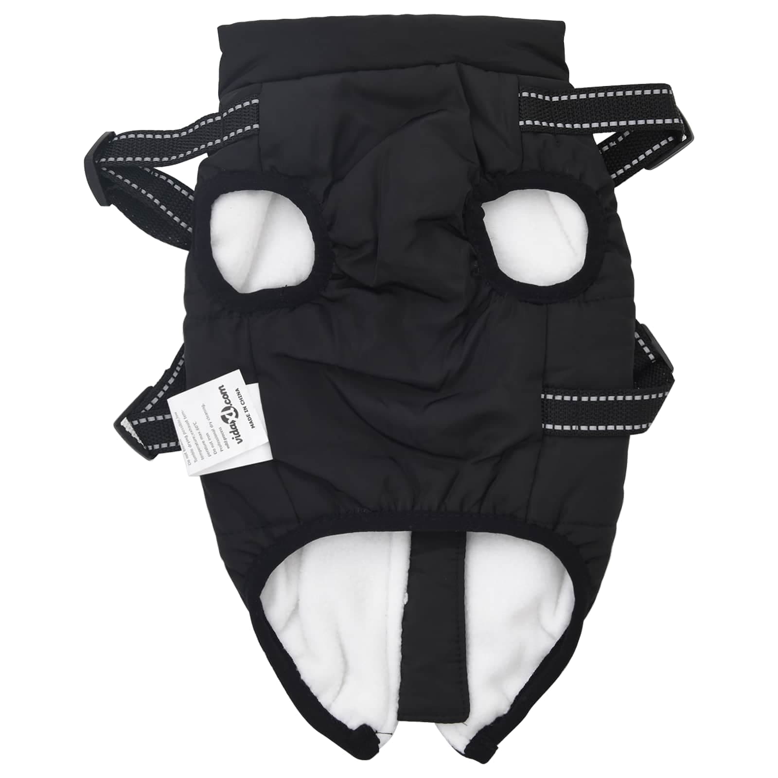Cappotto per Cani Nero L36 Pile e Poliestere — miniatura 5 di 10