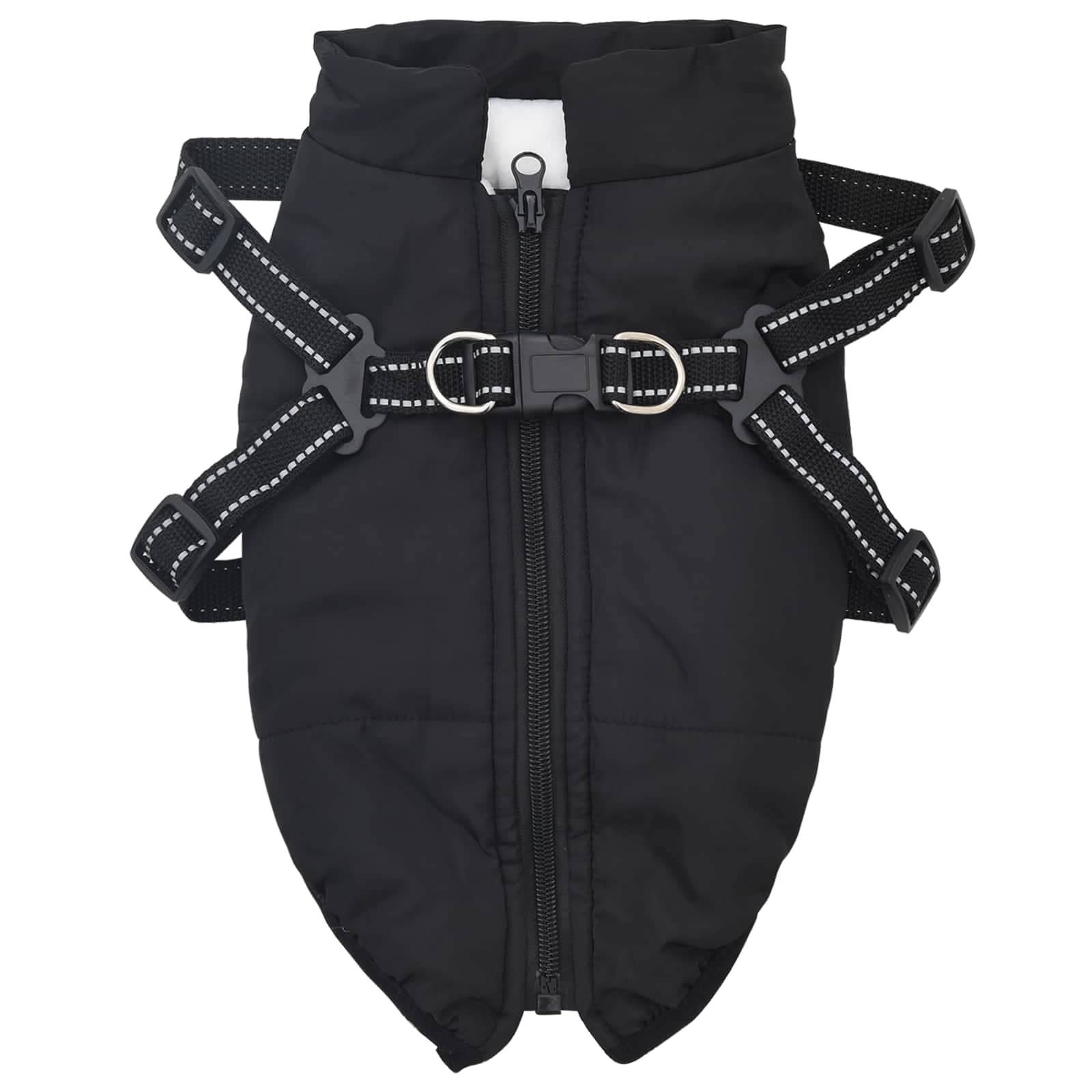 Cappotto per Cani Nero L40 Pile e Poliestere — miniatura 2 di 10