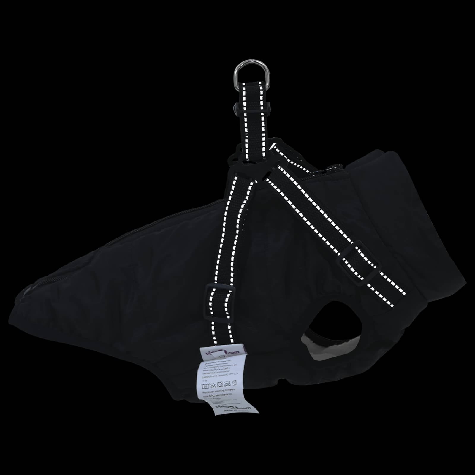 Cappotto per Cani Nero L40 Pile e Poliestere — miniatura 9 di 10
