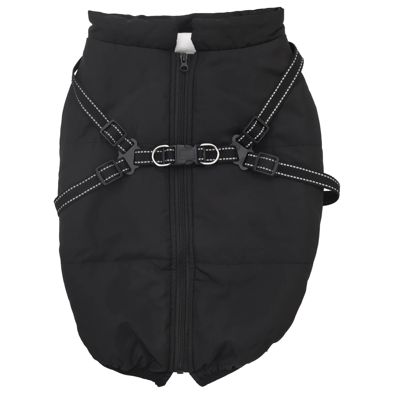 Cappotto per Cani Nero L44 Pile e Poliestere — miniatura 2 di 10