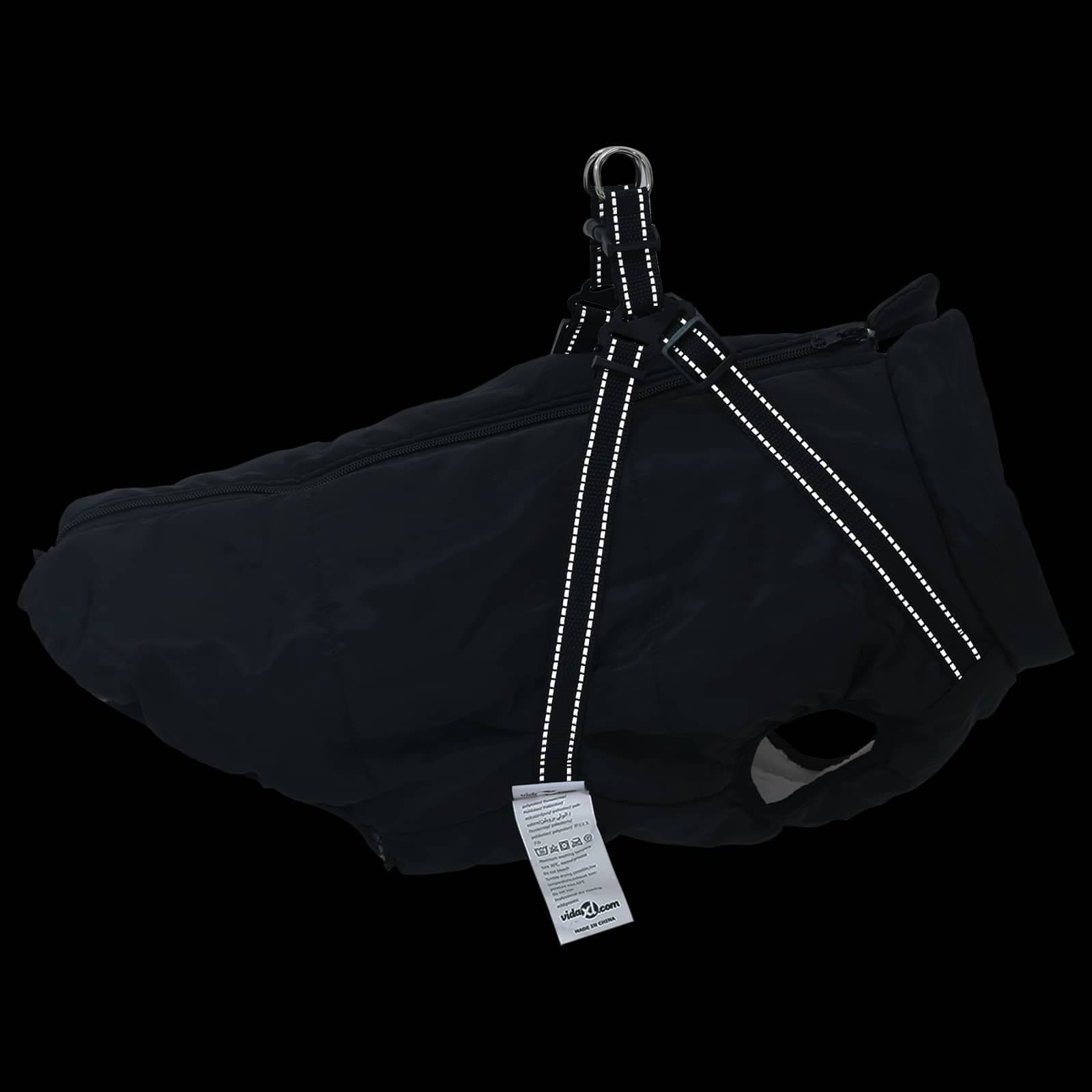 Cappotto per Cani Nero L52 Pile e Poliestere — miniatura 9 di 10