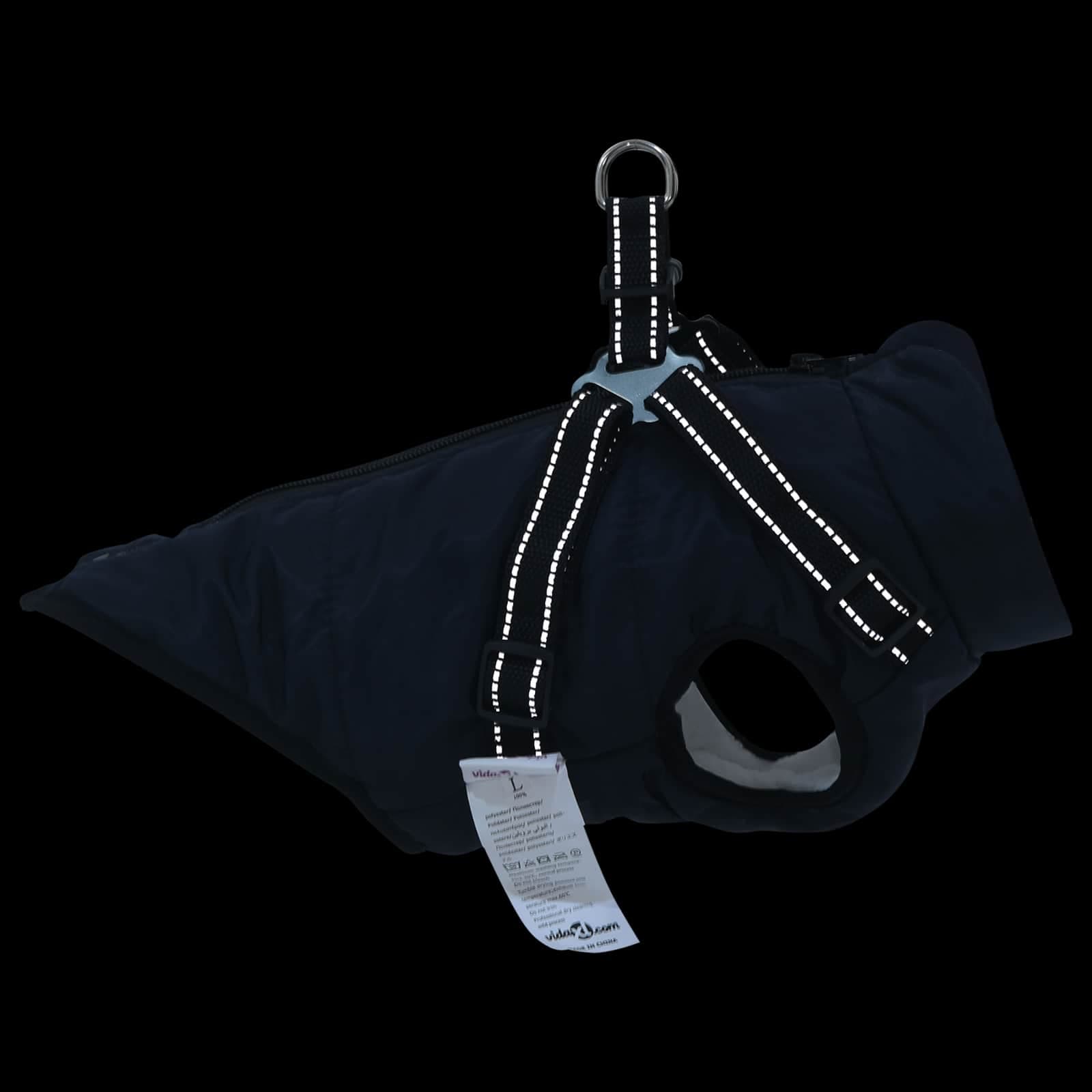 Cappotto per Cani Blu navy L24 Pile e Poliestere — miniatura 9 di 10
