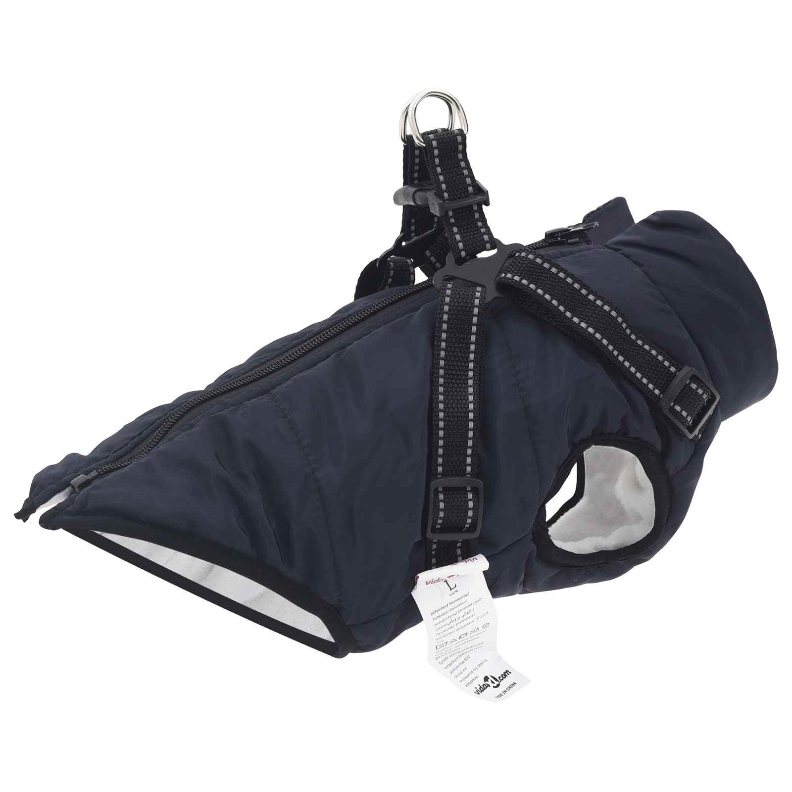 Cappotto per Cani Blu navy L32 Pile e Poliestere — miniatura 1 di 10