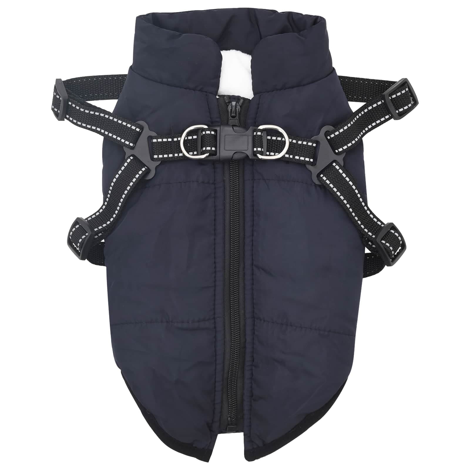 Cappotto per Cani Blu navy L32 Pile e Poliestere — miniatura 2 di 10