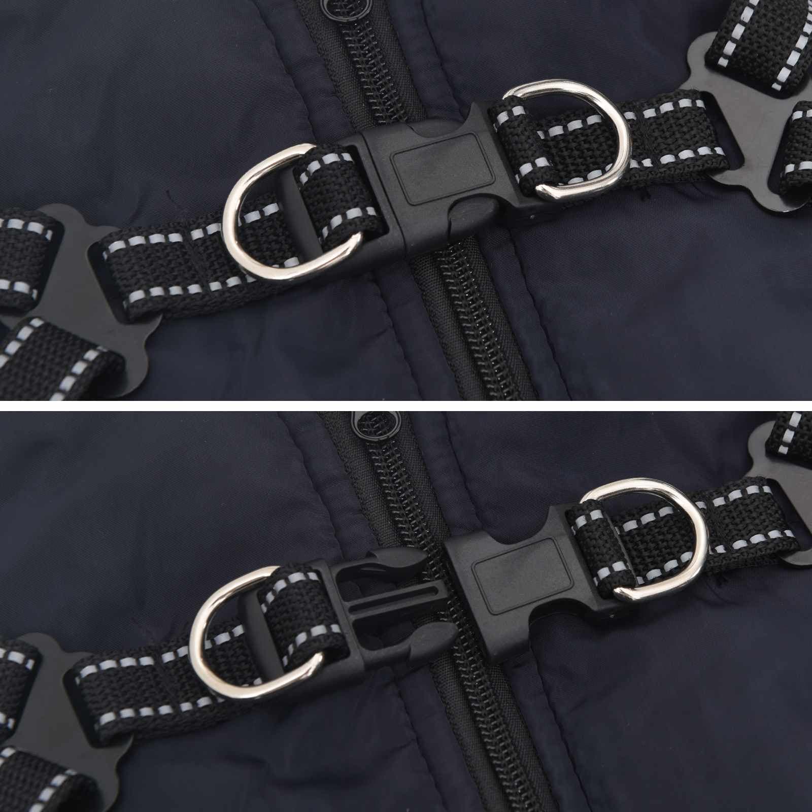 Cappotto per Cani Blu navy L40 Pile e Poliestere — miniatura 6 di 10