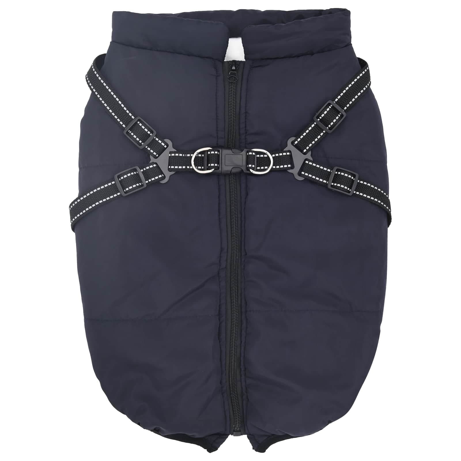 Cappotto per Cani Blu navy L48 Pile e Poliestere — miniatura 2 di 10