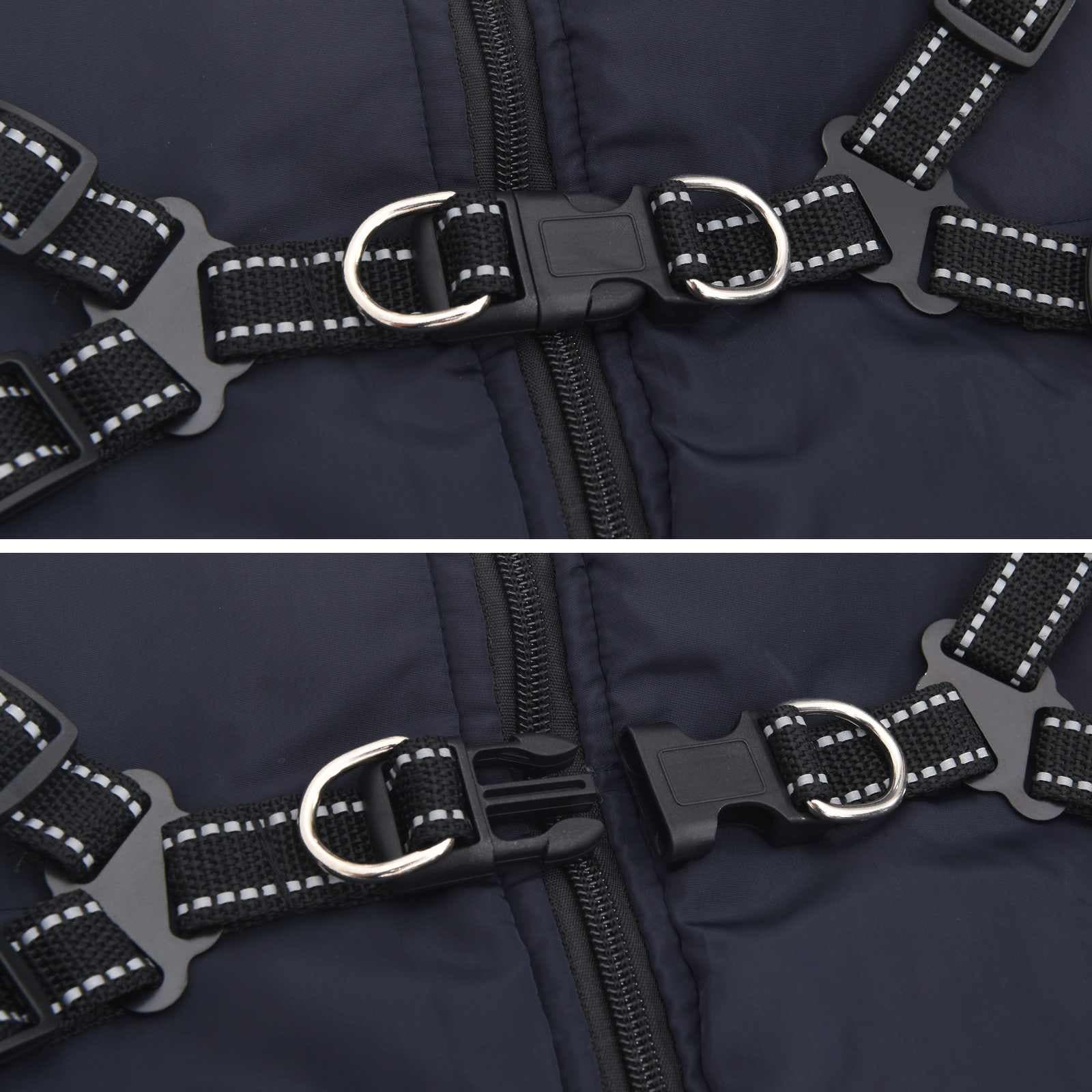 Cappotto per Cani Blu navy L52 Pile e Poliestere — miniatura 6 di 10