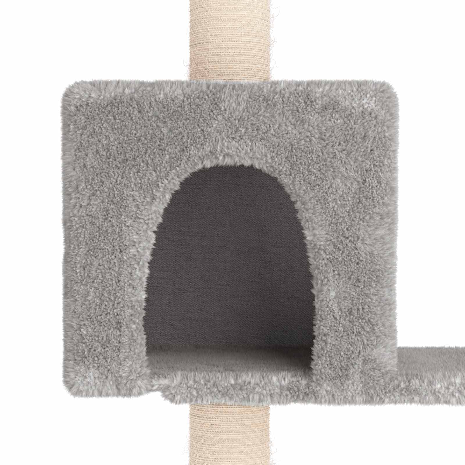 Albero per gatti con pali per graffiare in sisal Grigio Chiaro — miniatura 6 di 7