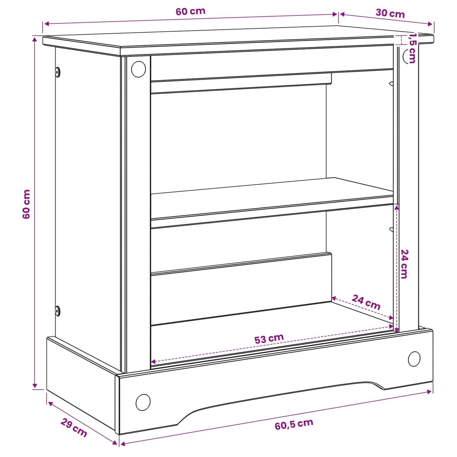 Supporto per Acquario CORONA Bianco e marrone 60,5 x 30 x 60 cm — miniatura 7 di 7