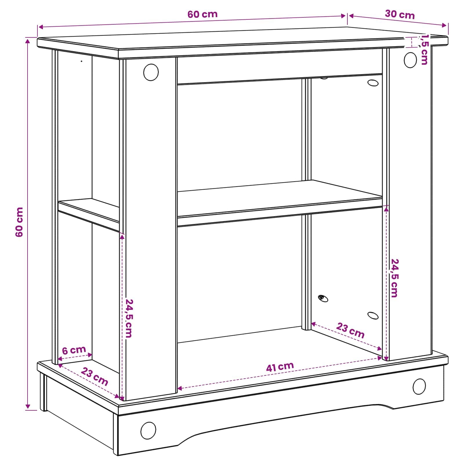 Supporto per Acquario CORONA Bianco e marrone 60 x 30 x 60 cm — miniatura 7 di 7