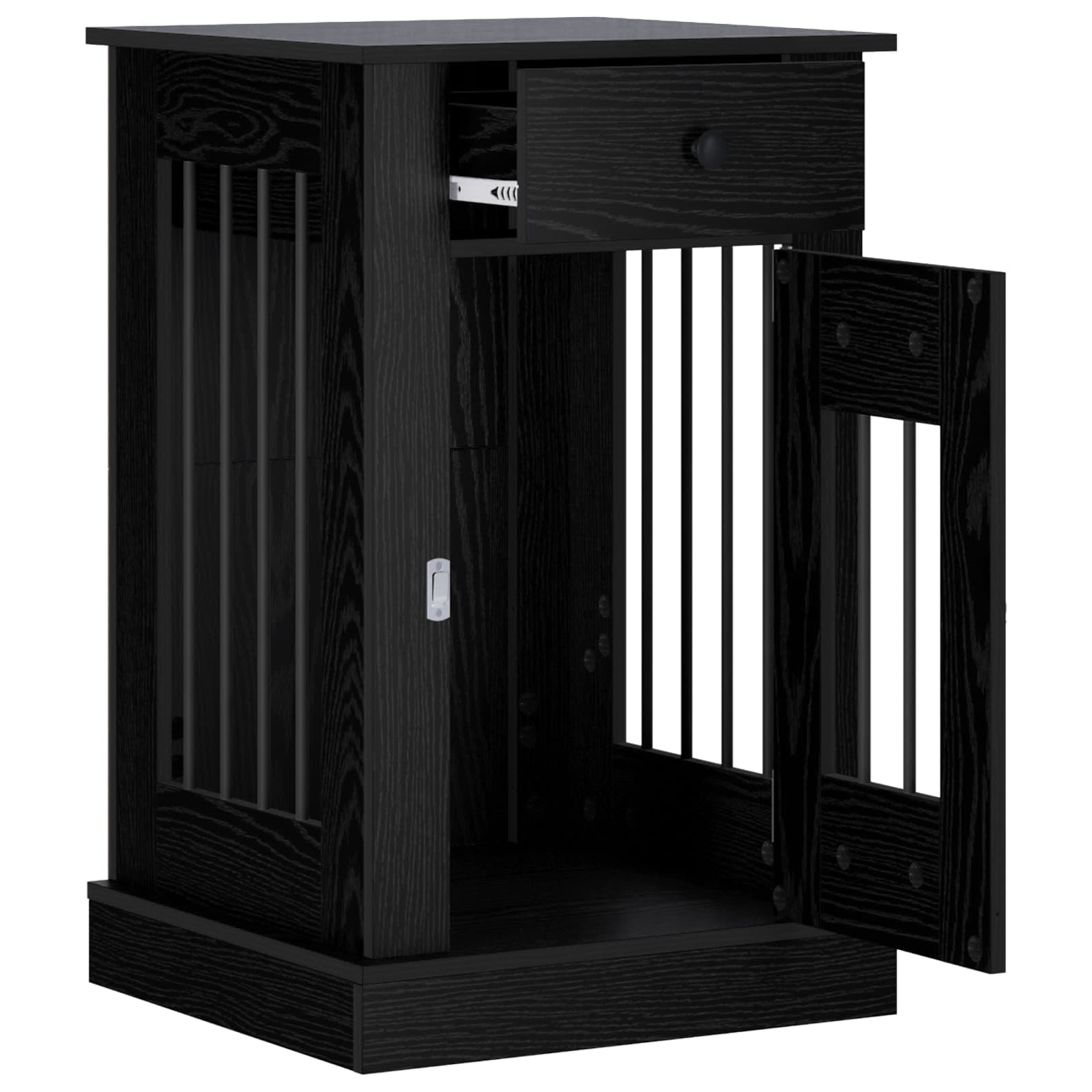 Mobile da cassa per cani Rovere Nero 50 x 47,5 x 80 cm — miniatura 3 di 10