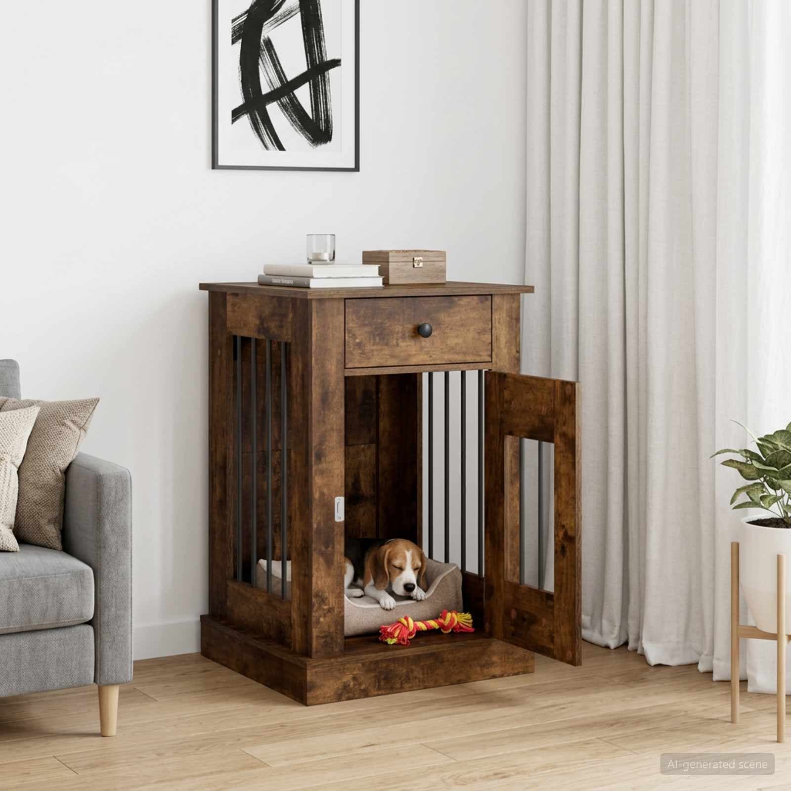 Mobile da cassa per cani Rovere Fumo 50 x 47,5 x 80 cm — miniatura 1 di 10