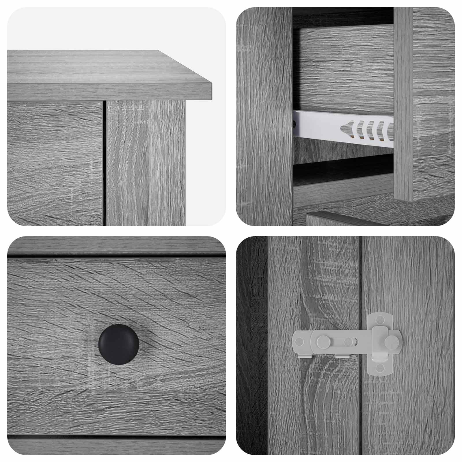 Mobile da cassa per cani Sonoma grigio 50 x 47,5 x 80 cm — miniatura 7 di 10
