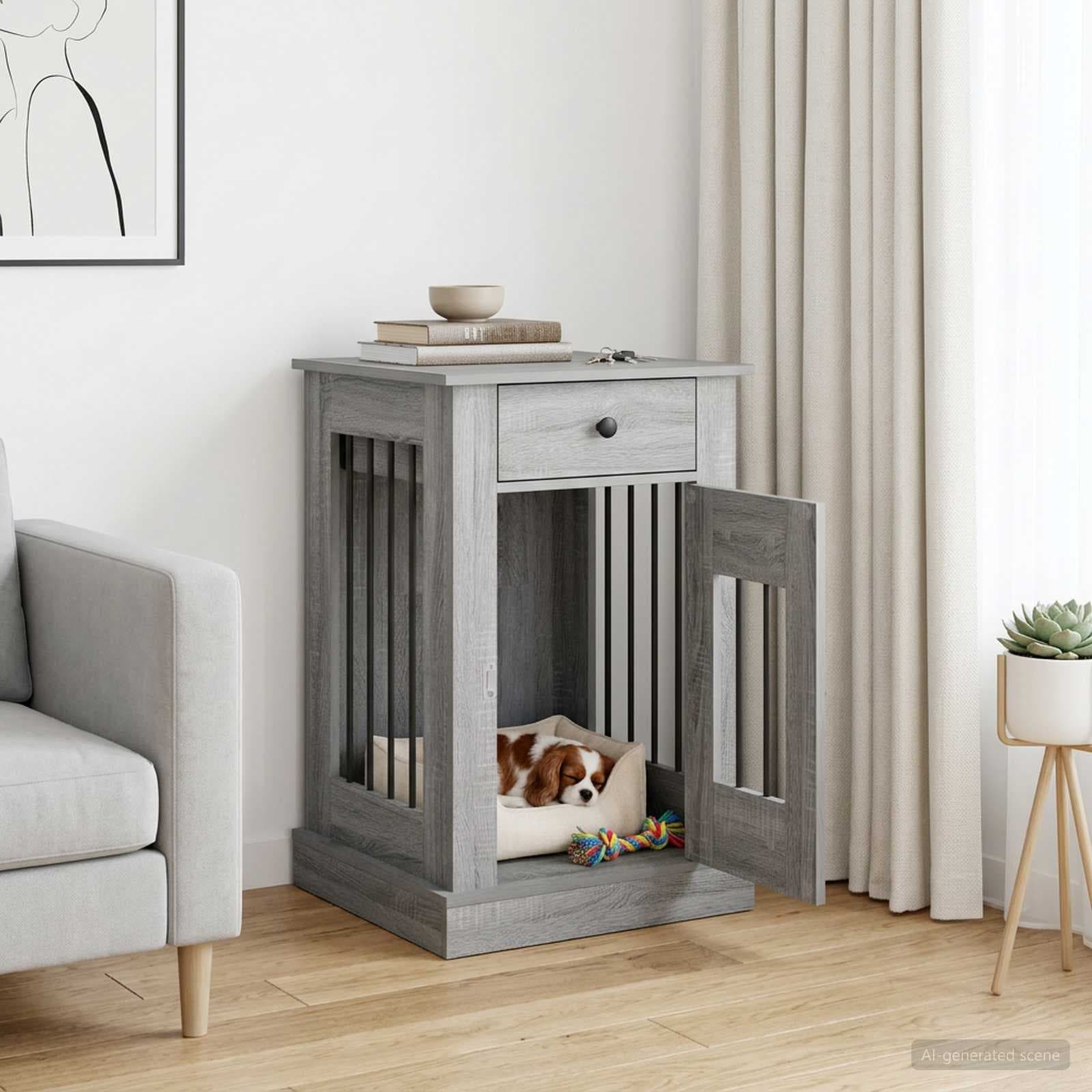 Mobile da cassa per cani Sonoma grigio 50 x 47,5 x 80 cm — miniatura 1 di 10