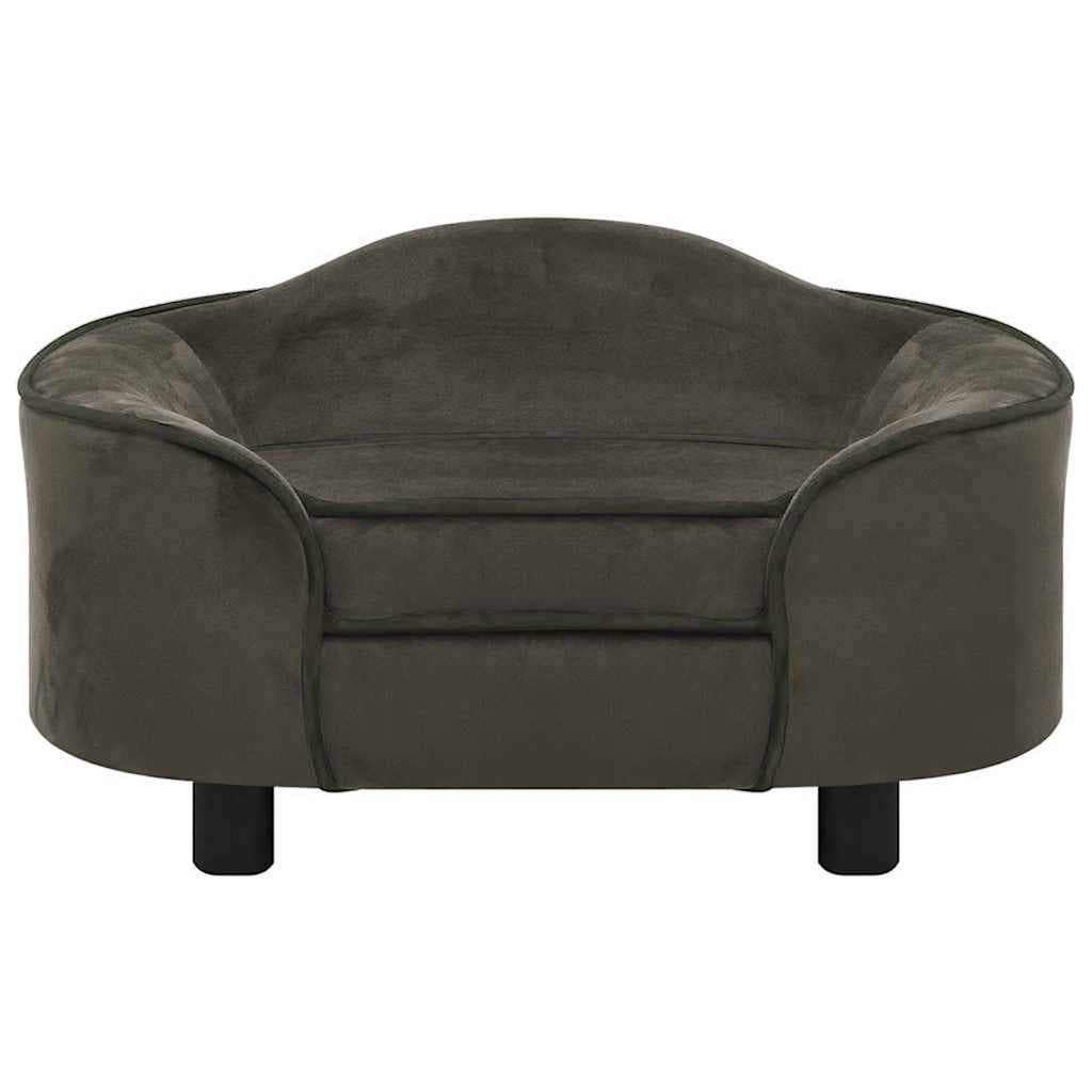 Divano per Cani Grigio Scuro 67x47x36 cm in Peluche