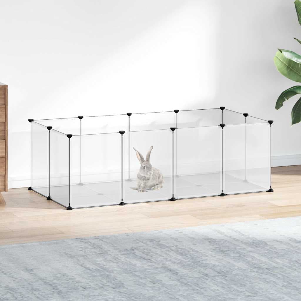 Gabbia per Piccoli Animali Trasparente 144x74x46,5cm PP Acciaio
