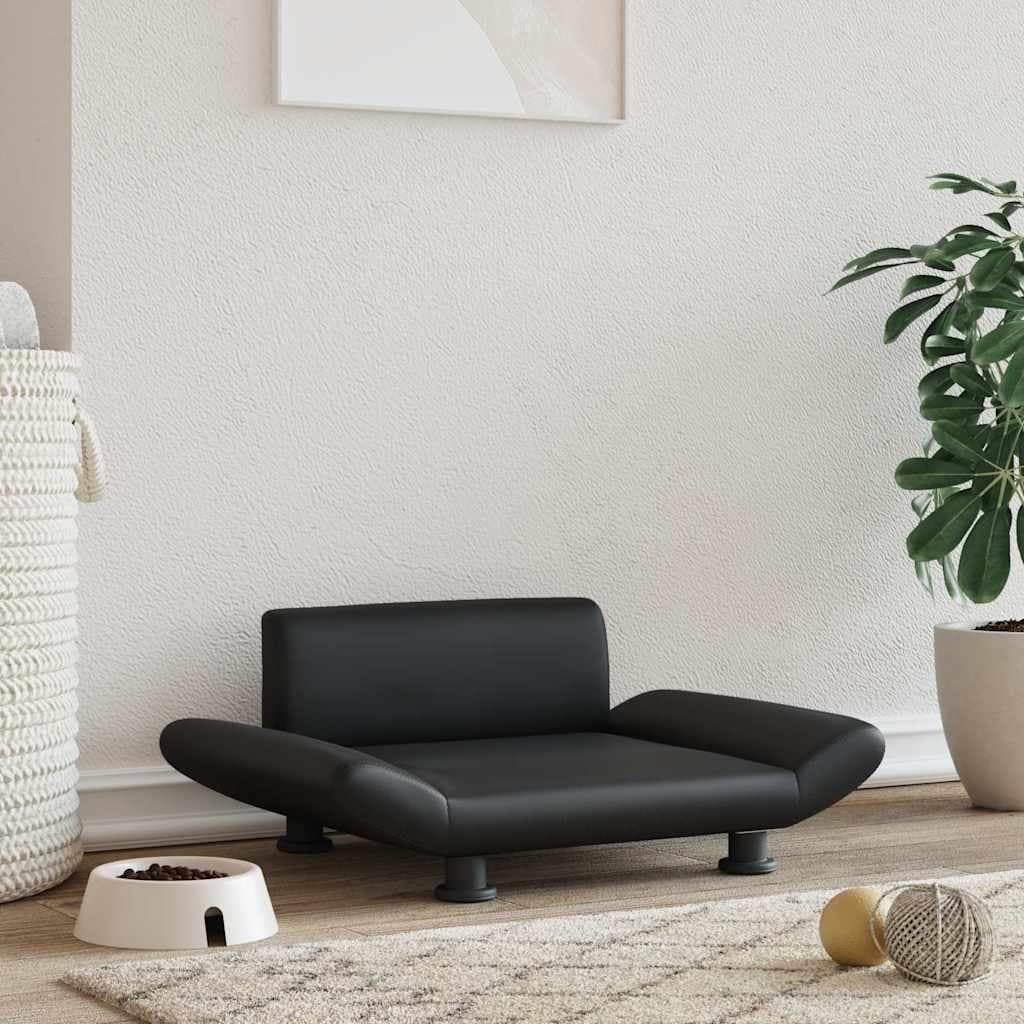 Lettino per Cani Nero 70x45x28 cm in Similpelle