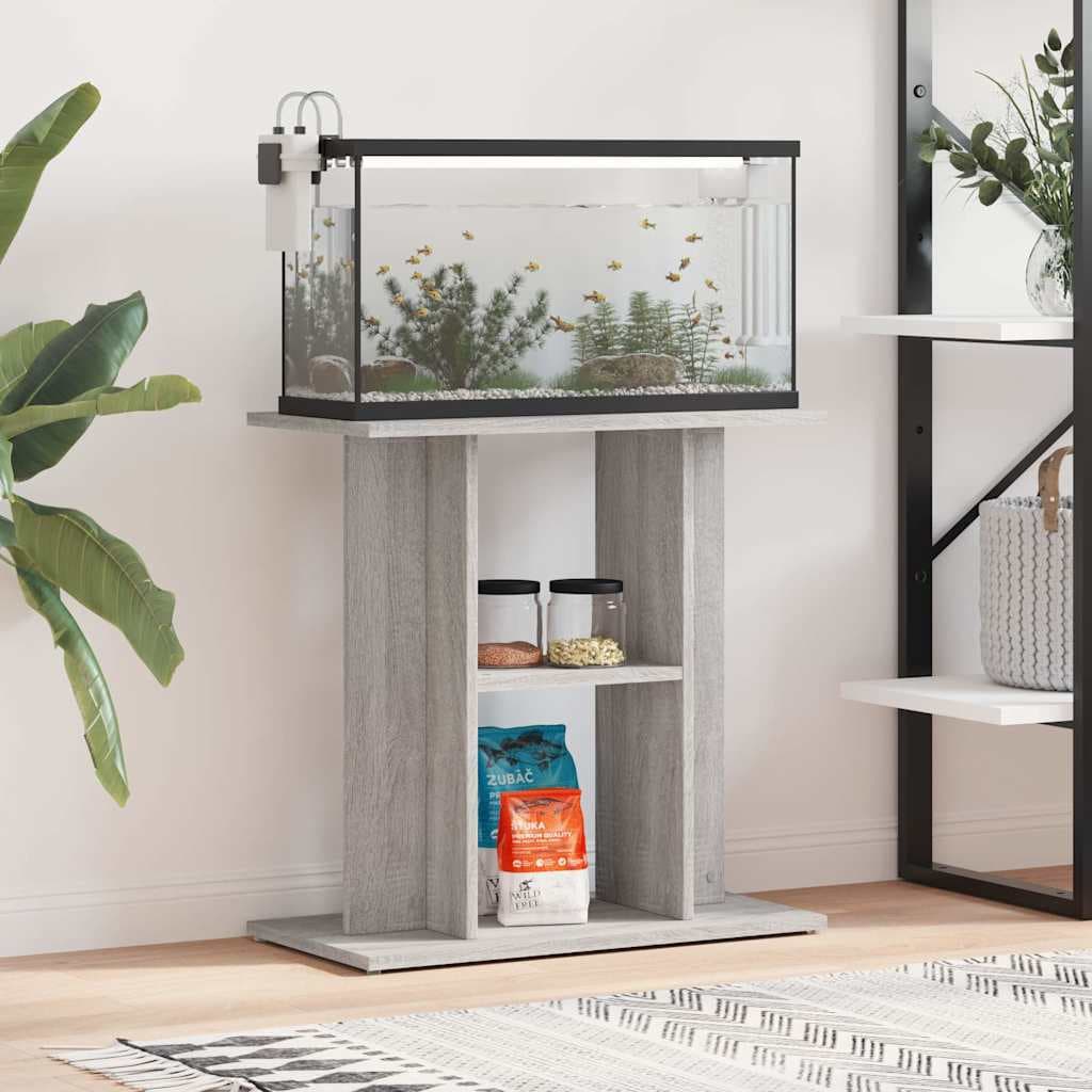 Supporto per acquario Grigio Sonoma 60x30x60 cm