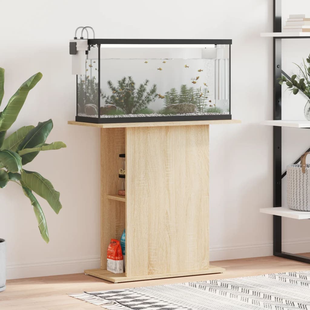 Supporto per acquario in rovere Sonoma 75x36x72,5 cm