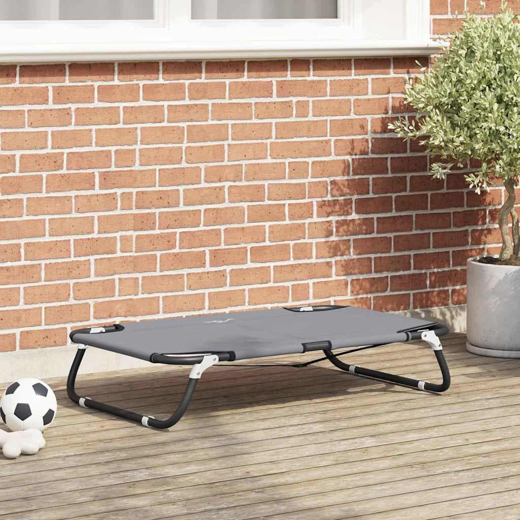 Letto per Cani 80 x 55 x 18 cm Acciaio Grigio Chiaro